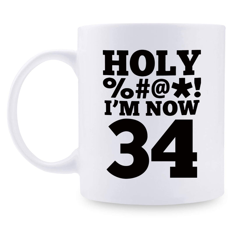 34th Birthday Gifts for Men - 1985 Birthday Gifts for Men, 34 Years Old Birthday Gifts Coffee Mug for Dad, Husband, Friend, Brother, Him, Colleague, Coworker, HOLY MUG- 11oz