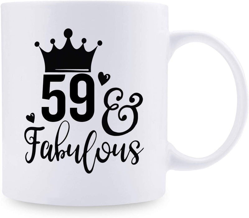 59th Birthday Gifts for Women - 1960 Birthday Gifts for Women, 59 Years Old Birthday Gifts Coffee Mug for Mom, Wife, Friend, Sister, Her, Colleague, Coworker - 11oz