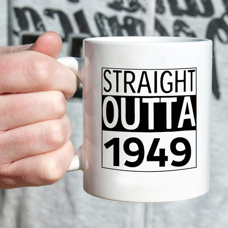 70th Birthday Gifts for Men - 1949 Birthday Gifts for Men, 70 Years Old Birthday Gifts Coffee Mug for Dad, Husband, Friend, Brother, Him, Colleague, Coworker - 11oz