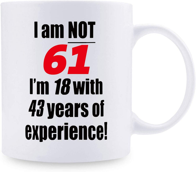 61st Birthday Gifts for Men - 1958 Birthday Gifts for Men, 61 Years Old Birthday Gifts Coffee Mug for Dad, Husband, Friend, Brother, Him, Colleague, Coworker - 11oz