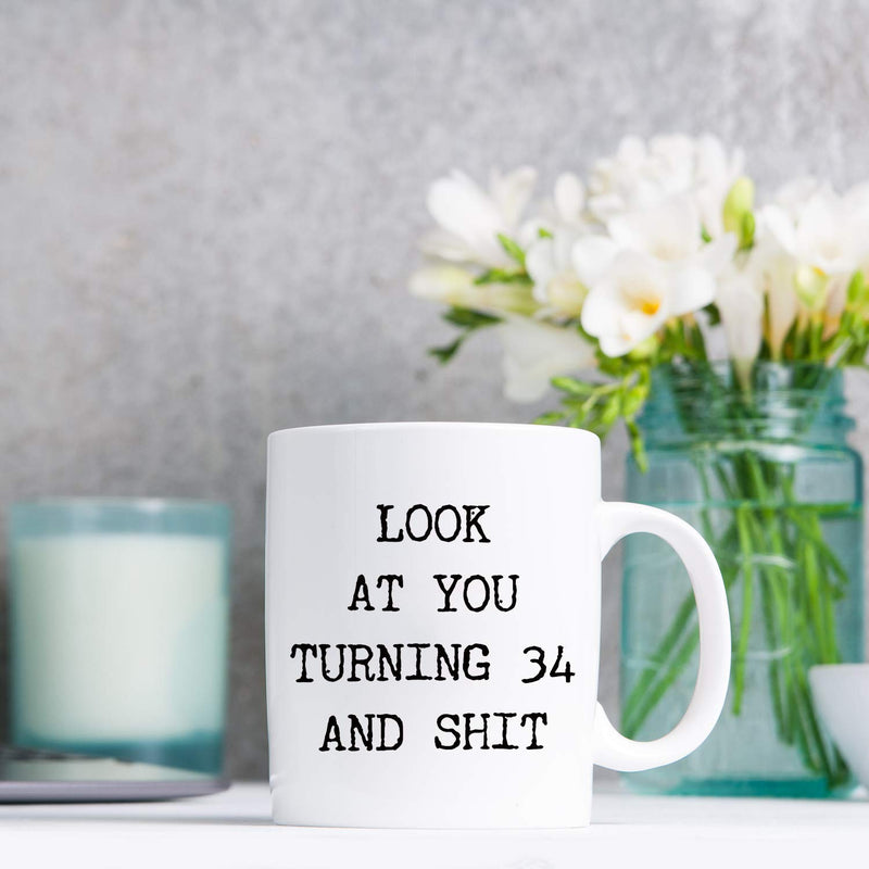 34th Birthday Gifts for Women - 1985 Birthday Gifts for Women, 34 Years Old Birthday Gifts Coffee Mug for Mom, Wife, Friend, Sister, Her, Colleague, Coworker- 11oz