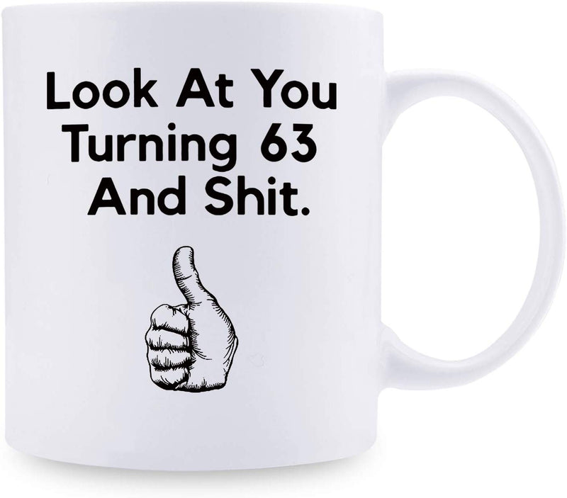 63rd Birthday Gifts for Men - 1956 Birthday Gifts for Men, 63 Years Old Birthday Gifts Coffee Mug for Dad, Husband, Friend, Brother, Him, Colleague, Coworker - 11oz