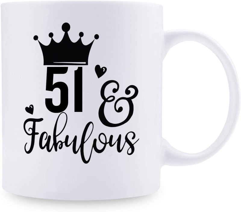 51st Birthday Gifts for Women - 1968 Birthday Gifts for Women, 51 Years Old Birthday Gifts Coffee Mug for Mom, Wife, Friend, Sister, Her, Colleague, Coworker - 11oz