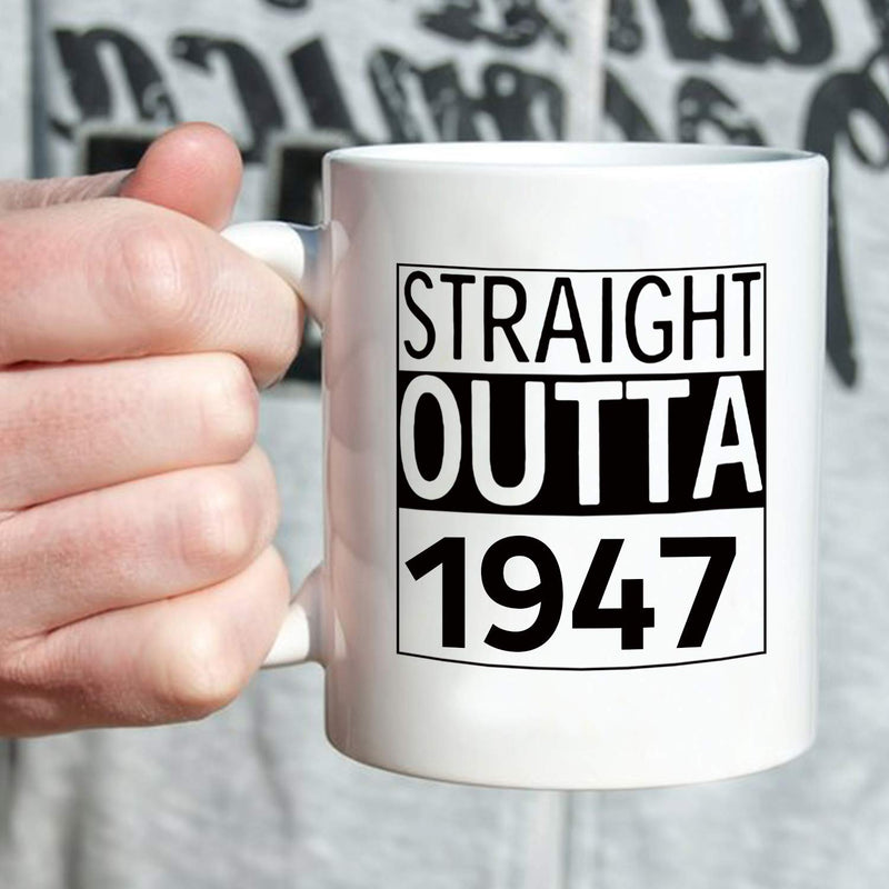72nd Birthday Gifts for Men - 1947 Birthday Gifts for Men, 72 Years Old Birthday Gifts Coffee Mug for Dad, Husband, Friend, Brother, Him, Colleague, Coworker - 11oz