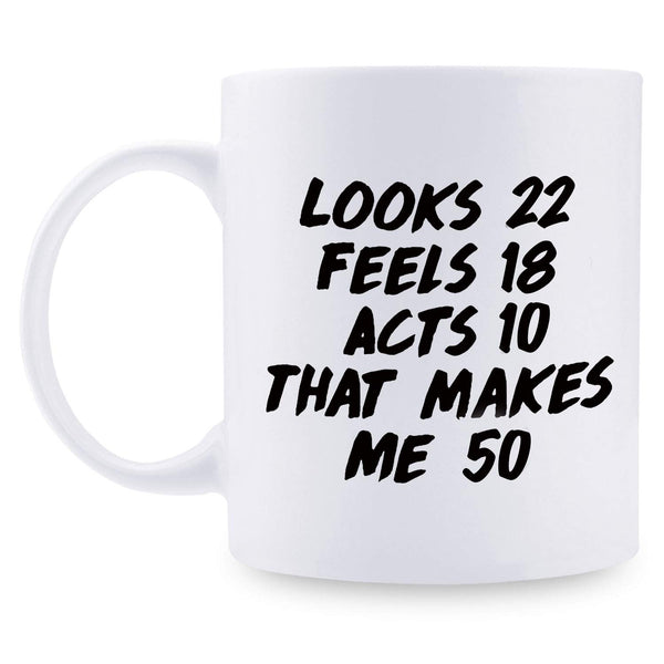 50th Birthday Gifts for Women - 1969 Birthday Gifts for Women, 50 Years Old Birthday Gifts Coffee Mug for Mom, Wife, Friend, Sister, Her, Colleague, Coworker - 11oz