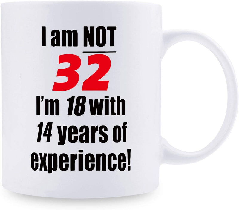 32nd Birthday Gifts for Men - 1987 Birthday Gifts for Men, 32 Years Old Birthday Gifts Coffee Mug for Dad, Husband, Friend, Brother, Him, Colleague, Coworker - 11oz