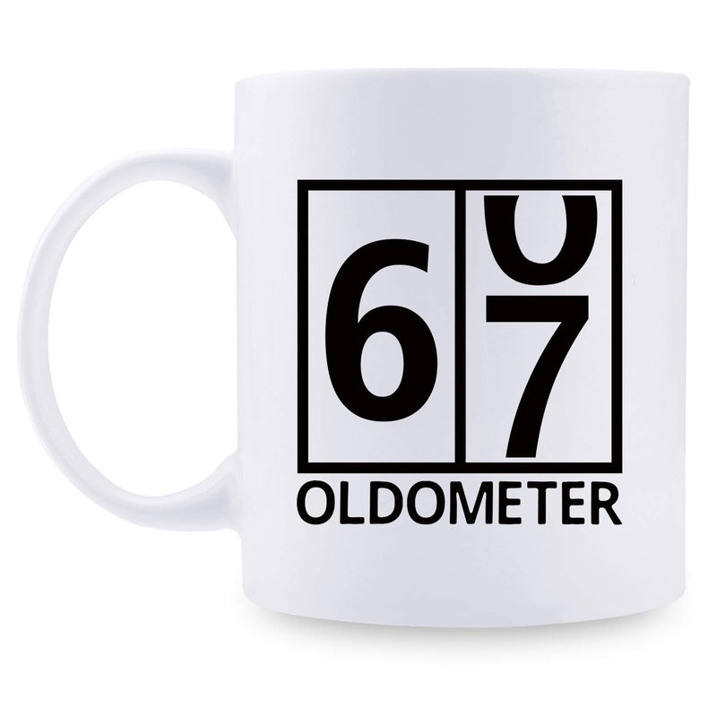 67th Birthday Gifts for Men - 1952 Birthday Gifts for Men, 67 Years Old Birthday Gifts Coffee Mug for Dad, Husband, Friend, Brother, Him, Colleague, Coworker, Oldometer Mug - 11oz