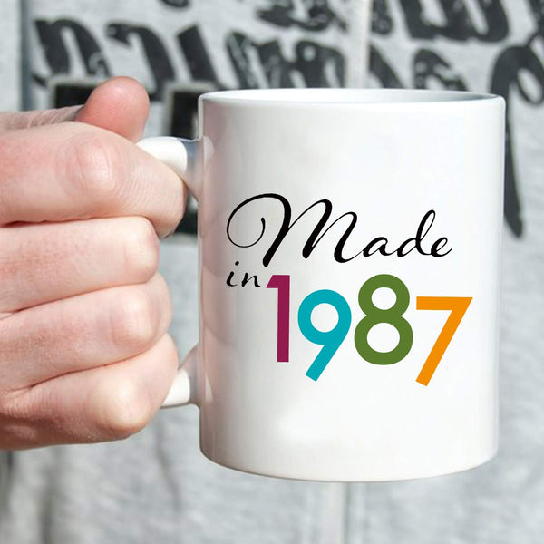 32nd Birthday Gifts for Men - 1987 Birthday Gifts for Men, 32 Years Old Birthday Gifts Coffee Mug for Dad, Husband, Friend, Brother, Him, Colleague, Coworker - 11oz