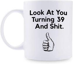 39th Birthday Gifts for Women - 1980 Birthday Gifts for Women, 39 Years Old Birthday Gifts Coffee Mug for Mom, Wife, Friend, Sister, Her, Colleague, Coworker - 11oz
