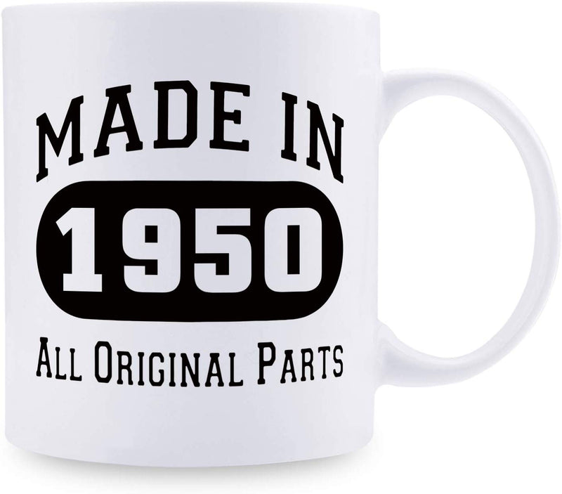 69th Birthday Gifts for Men - 1950 Birthday Gifts for Men, 69 Years Old Birthday Gifts Coffee Mug for Dad, Husband, Friend, Brother, Him, Colleague, Coworker - 11oz