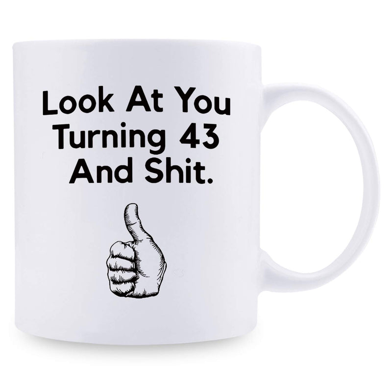 43rd Birthday Gifts for Men - 1976 Birthday Gifts for Men, 43 Years Old Birthday Gifts Coffee Mug for Dad, Husband, Friend, Brother, Him, Colleague, Coworker - 11oz
