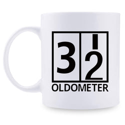32nd Birthday Gifts for Men - 1987 Birthday Gifts for Men, 32 Years Old Birthday Gifts Coffee Mug for Dad, Husband, Friend, Brother, Him, Colleague, Coworker, Oldometer Mug - 11oz