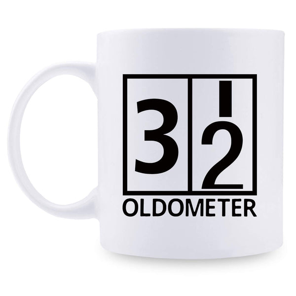 32nd Birthday Gifts for Men - 1987 Birthday Gifts for Men, 32 Years Old Birthday Gifts Coffee Mug for Dad, Husband, Friend, Brother, Him, Colleague, Coworker, Oldometer Mug - 11oz