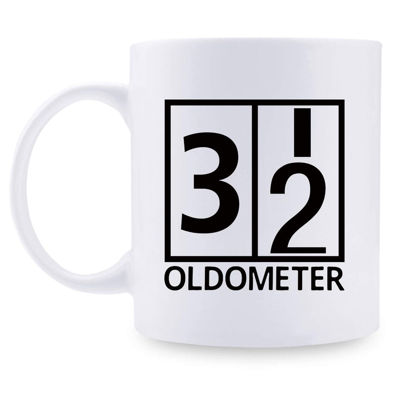 32nd Birthday Gifts for Men - 1987 Birthday Gifts for Men, 32 Years Old Birthday Gifts Coffee Mug for Dad, Husband, Friend, Brother, Him, Colleague, Coworker, Oldometer Mug - 11oz