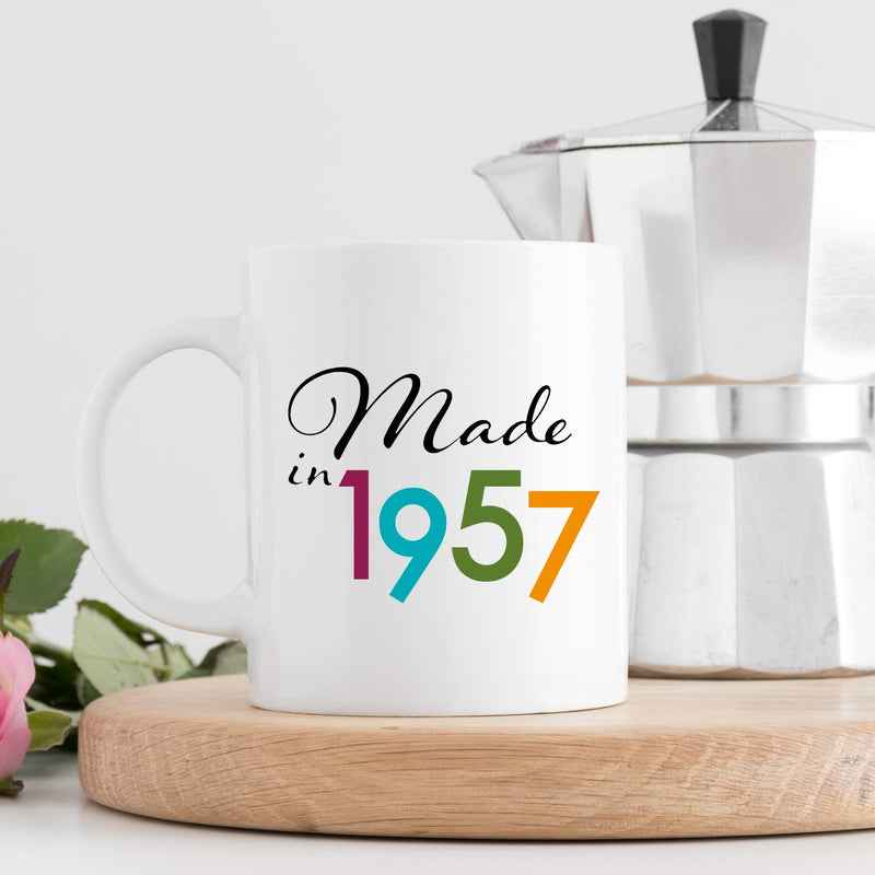 62nd Birthday Gifts for Women - 1957 Birthday Gifts for Women, 62 Years Old Birthday Gifts Coffee Mug for Mom, Wife, Friend, Sister, Her, Colleague, Coworker - 11oz