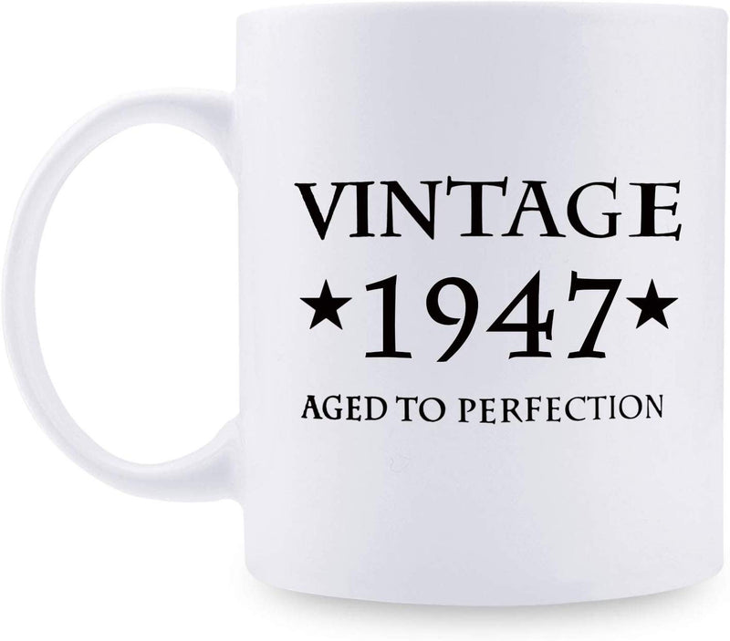 72nd Birthday Gifts for Women - 1947 Birthday Gifts for Women, 72 Years Old Birthday Gifts Coffee Mug for Mom, Wife, Friend, Sister, Her, Colleague, Coworker - 11oz