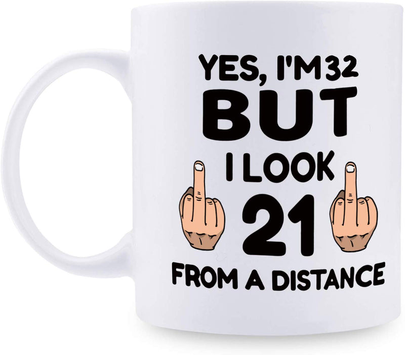 32nd Birthday Gifts for Women - 1987 Birthday Gifts for Women, 32 Years Old Birthday Gifts Coffee Mug for Mom, Wife, Friend, Sister, Her, Colleague, Coworker - 11oz