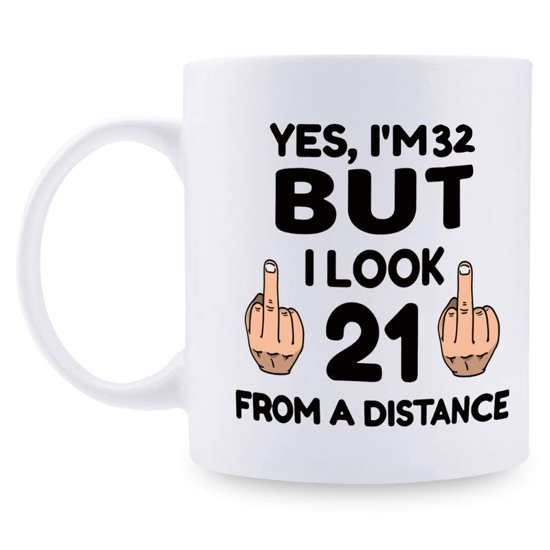 32nd Birthday Gifts for Men - 1987 Birthday Gifts for Men, 32 Years Old Birthday Gifts Coffee Mug for Dad, Husband, Friend, Brother, Him, Colleague, Coworker - 11oz