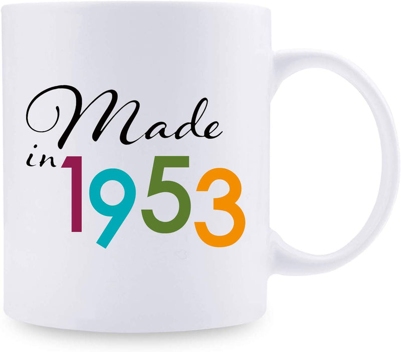 66th Birthday Gifts for Men - 1953 Birthday Gifts for Men, 66 Years Old Birthday Gifts Coffee Mug for Dad, Husband, Friend, Brother, Him, Colleague, Coworker - 11oz