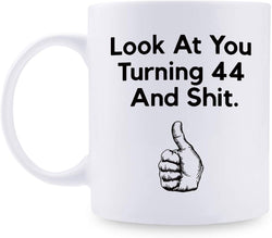 44th Birthday Gifts for Women - 1975 Birthday Gifts for Women, 44 Years Old Birthday Gifts Coffee Mug for Mom, Wife, Friend, Sister, Her, Colleague, Coworker - 11oz