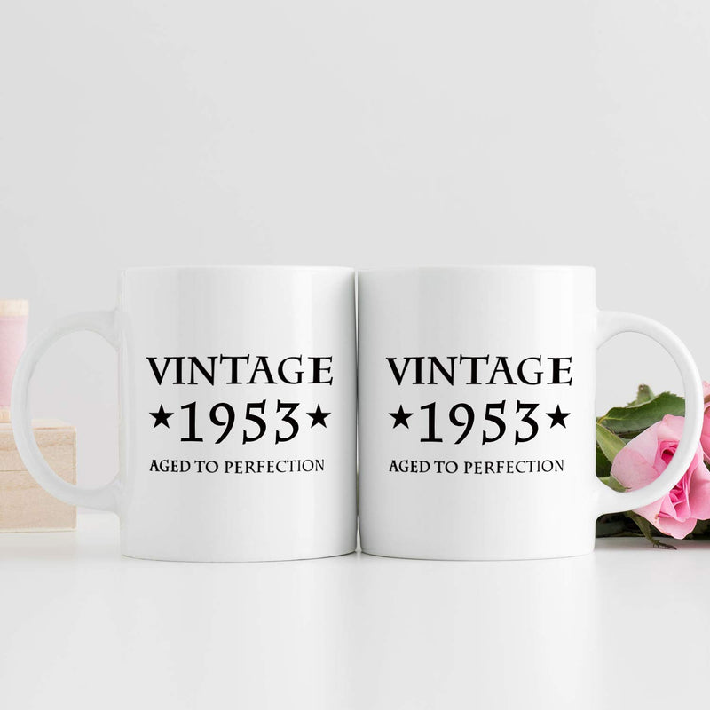66th Birthday Gifts for Men - 1953 Birthday Gifts for Men, 66 Years Old Birthday Gifts Coffee Mug for Dad, Husband, Friend, Brother, Him, Colleague, Coworker - 11oz