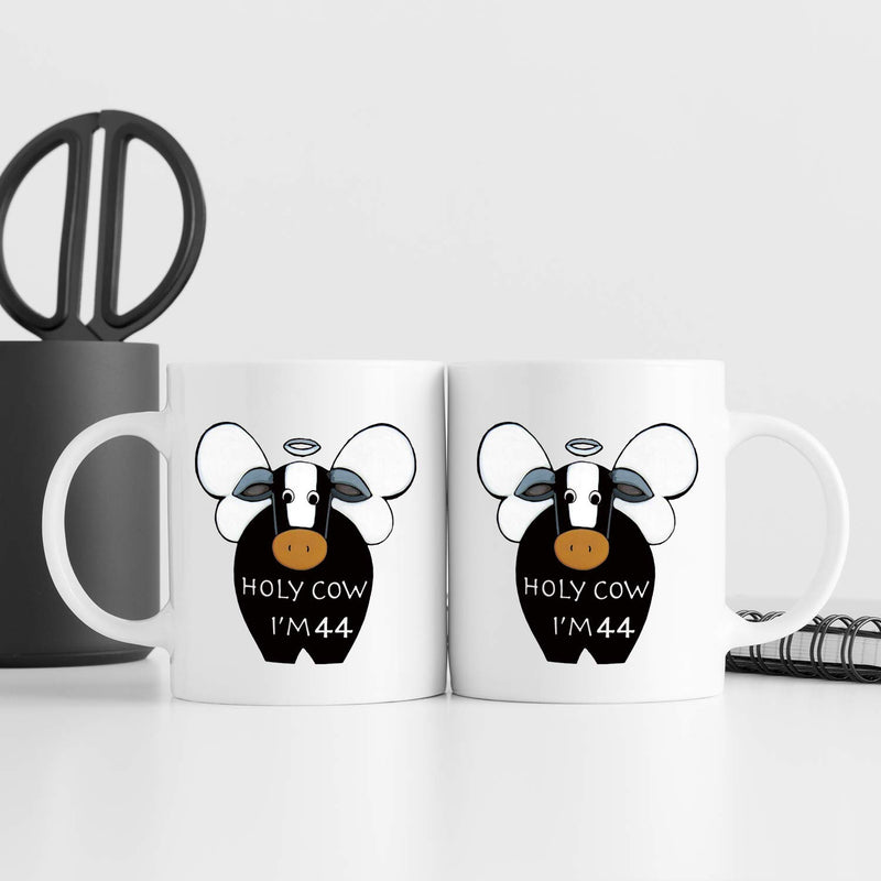 44th Birthday Gifts for Women - 1975 Birthday Gifts for Women, 44 Years Old Birthday Gifts Coffee Mug for Mom, Wife, Friend, Sister, Her, Colleague, Coworker, HOLY COW MUG - 11oz