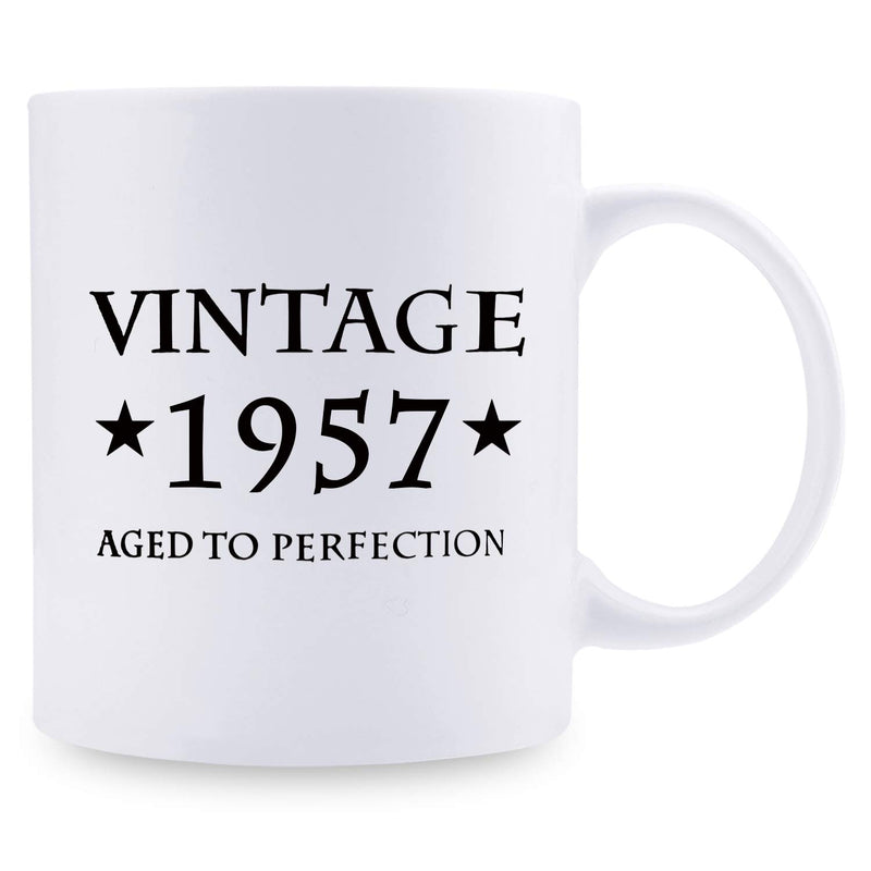 62nd Birthday Gifts for Men - 1957 Birthday Gifts for Men, 62 Years Old Birthday Gifts Coffee Mug for Dad, Husband, Friend, Brother, Him, Colleague, Coworker - 11oz