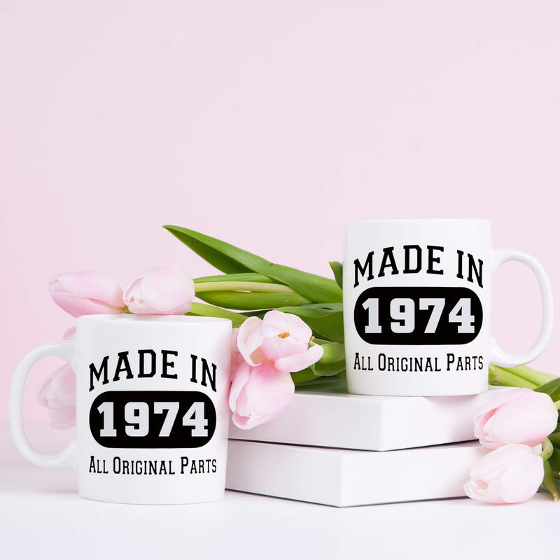 45th Birthday Gifts for Women - 1974 Birthday Gifts for Women, 45 Years Old Birthday Gifts Coffee Mug for Mom, Wife, Friend, Sister, Her, Colleague, Coworker - 11oz
