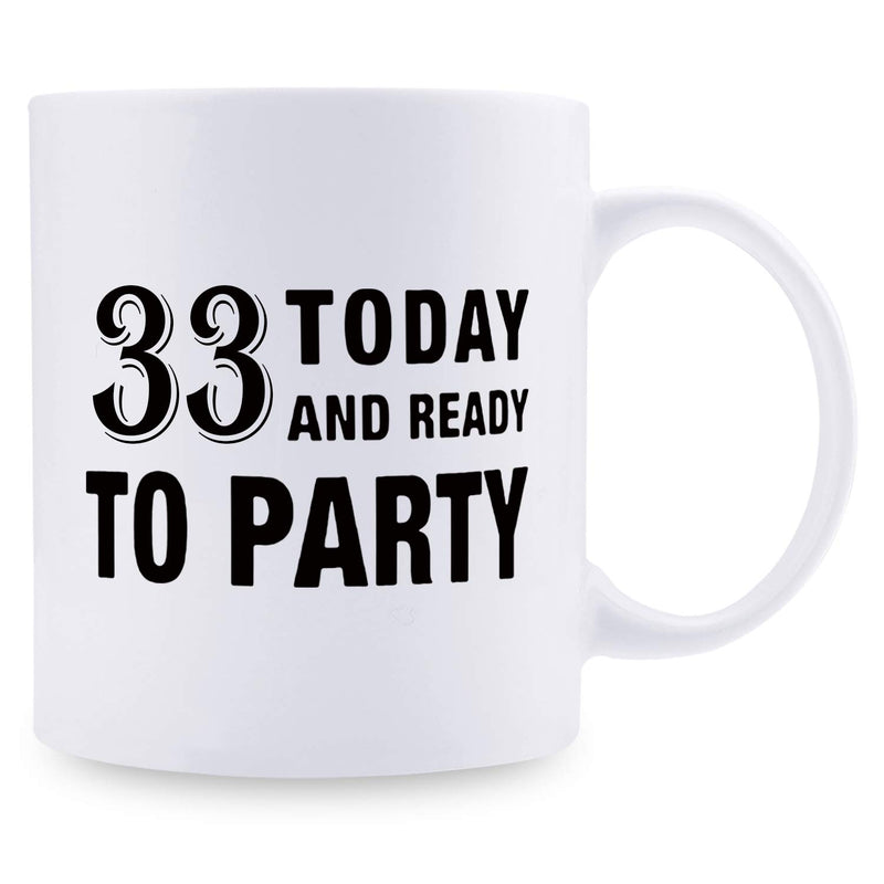 33rd Birthday Gifts for Men - 1986 Birthday Gifts for Men, 33 Years Old Birthday Gifts Coffee Mug for Dad, Husband, Friend, Brother, Him, Colleague, Coworker - 11oz