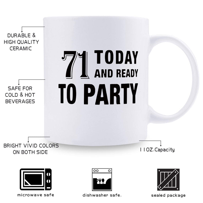 71st Birthday Gifts for Men - 1948 Birthday Gifts for Men, 71 Years Old Birthday Gifts Coffee Mug for Dad, Husband, Friend, Brother, Him, Colleague, Coworker - 11oz