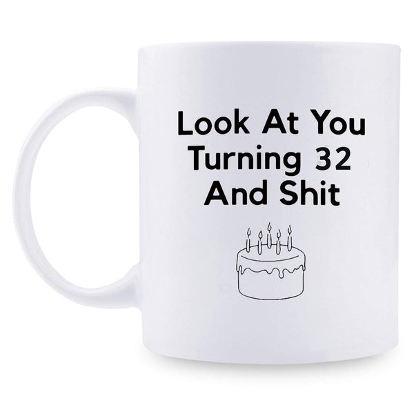 32nd Birthday Gifts for Men - 1987 Birthday Gifts for Men, 32 Years Old Birthday Gifts Coffee Mug for Dad, Husband, Friend, Brother, Him, Colleague, Coworker - 11oz