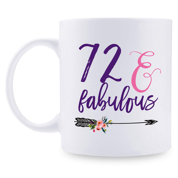 72nd Birthday Gifts for Women - 1947 Birthday Gifts for Women, 72 Years Old Birthday Gifts Coffee Mug for Mom, Wife, Friend, Sister, Her, Colleague, Coworker - 11oz