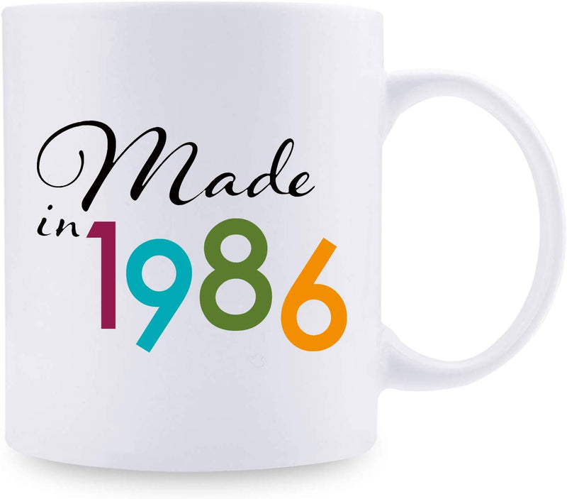 33rd Birthday Gifts for Men - 1986 Birthday Gifts for Men, 33 Years Old Birthday Gifts Coffee Mug for Dad, Husband, Friend, Brother, Him, Colleague, Coworker - 11oz
