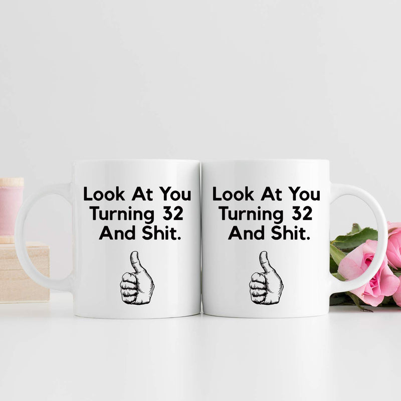 32nd Birthday Gifts for Women - 1987 Birthday Gifts for Women, 32 Years Old Birthday Gifts Coffee Mug for Mom, Wife, Friend, Sister, Her, Colleague, Coworker - 11oz