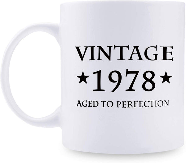 41st Birthday Gifts for Women - 1978 Birthday Gifts for Women, 41 Years Old Birthday Gifts Coffee Mug for Mom, Wife, Friend, Sister, Her, Colleague, Coworker - 11oz