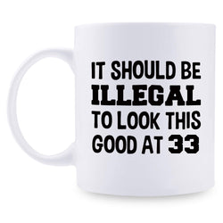 33rd Birthday Gifts for Women - 1986 Birthday Gifts for Women, 33 Years Old Birthday Gifts Coffee Mug for Mom, Wife, Friend, Sister, Her, Colleague, Coworker - 11oz