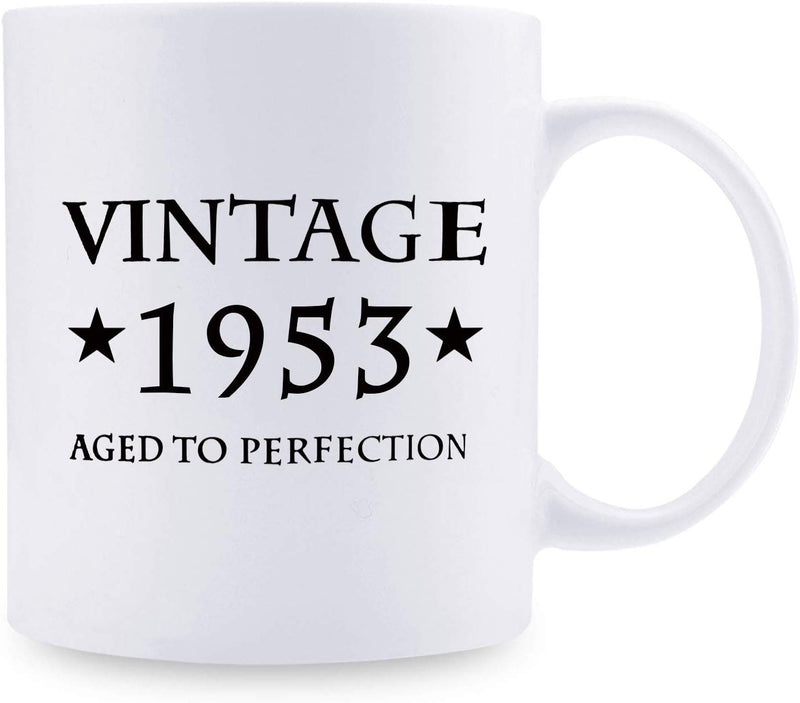 66th Birthday Gifts for Men - 1953 Birthday Gifts for Men, 66 Years Old Birthday Gifts Coffee Mug for Dad, Husband, Friend, Brother, Him, Colleague, Coworker - 11oz