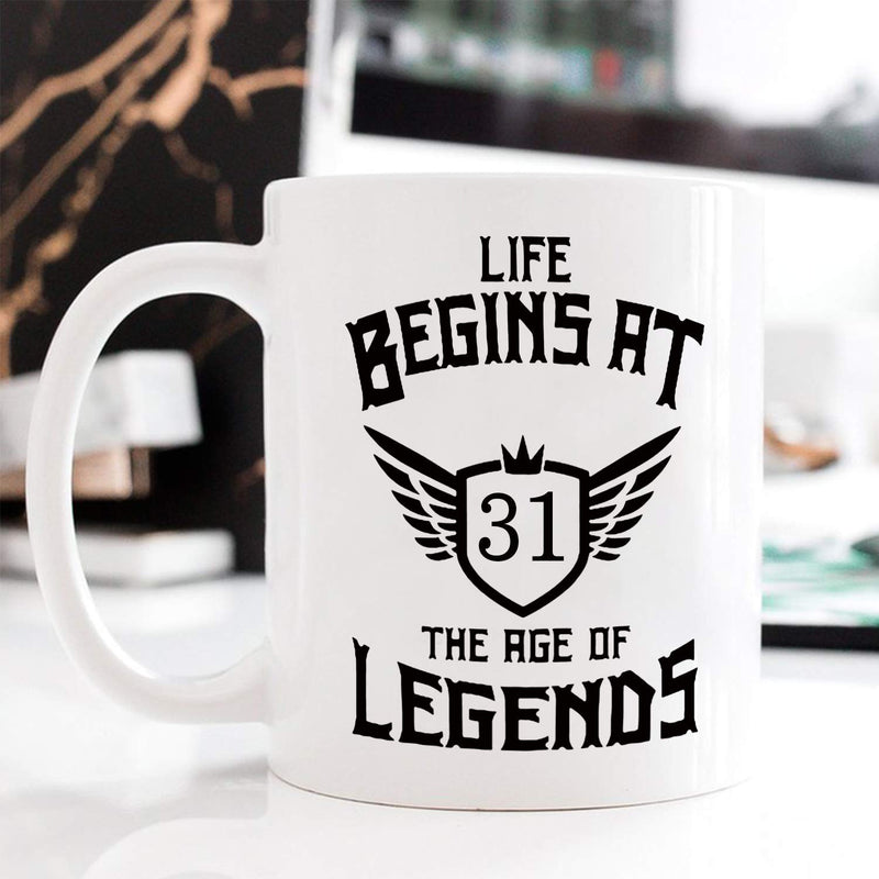31st Birthday Gifts for Men - 1988 Birthday Gifts for Men, 31 Years Old Birthday Gifts Coffee Mug for Dad, Husband, Friend, Brother, Him, Colleague, Coworker - 11oz