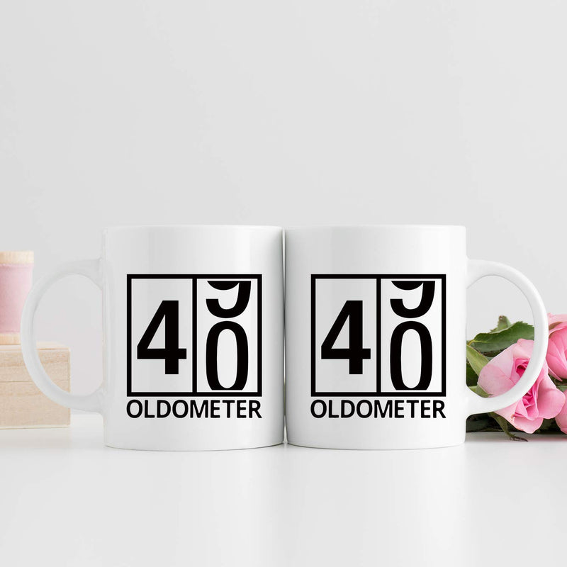 40th Birthday Gifts for Men - 1979 Birthday Gifts for Men, 40 Years Old Birthday Gifts Coffee Mug for Dad, Husband, Friend, Brother, Him, Colleague, Coworker, Oldometer Mug - 11oz