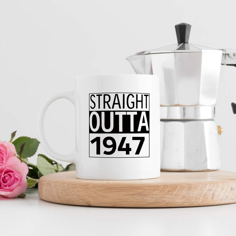72nd Birthday Gifts for Men - 1947 Birthday Gifts for Men, 72 Years Old Birthday Gifts Coffee Mug for Dad, Husband, Friend, Brother, Him, Colleague, Coworker - 11oz