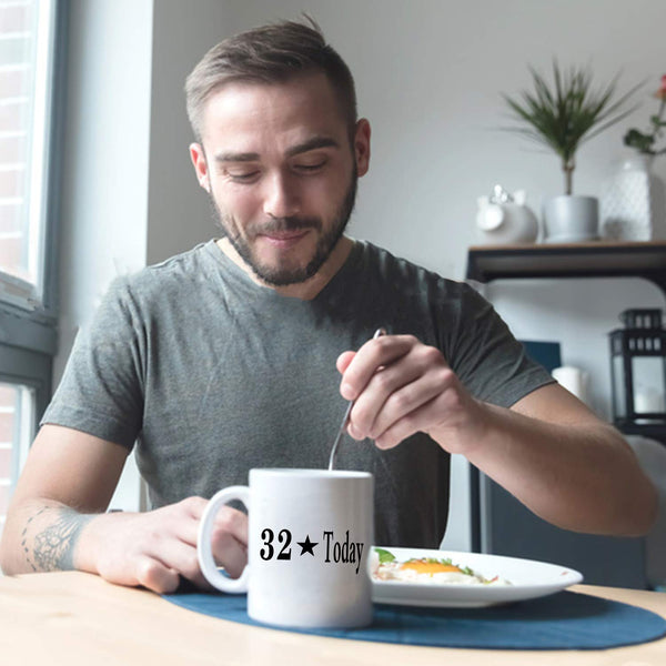 32nd Birthday Gifts for Men - 1987 Birthday Gifts for Men, 32 Years Old Birthday Gifts Coffee Mug for Dad, Husband, Friend, Brother, Him, Colleague, Coworker - 11oz