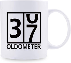 37th Birthday Gifts for Women - 1982 Birthday Gifts for Women, 37 Years Old Birthday Gifts Coffee Mug for Mom, Wife, Friend, Sister, Her, Colleague, Coworke, Oldometer Mug - 11oz