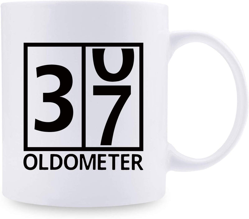 37th Birthday Gifts for Women - 1982 Birthday Gifts for Women, 37 Years Old Birthday Gifts Coffee Mug for Mom, Wife, Friend, Sister, Her, Colleague, Coworke, Oldometer Mug - 11oz