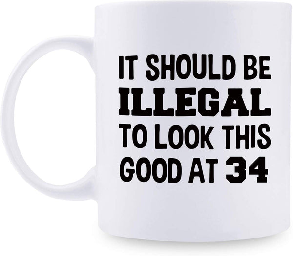 34th Birthday Gifts for Women - 1985 Birthday Gifts for Women, 34 Years Old Birthday Gifts Coffee Mug for Mom, Wife, Friend, Sister, Her, Colleague, Coworker - 11oz
