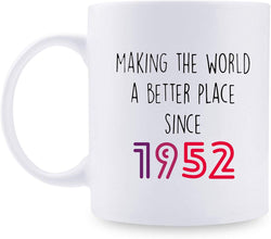 67th Birthday Gifts for Women - 1952 Birthday Gifts for Women, 67 Years Old Birthday Gifts Coffee Mug for Mom, Wife, Friend, Sister, Her, Colleague, Coworker - 11oz