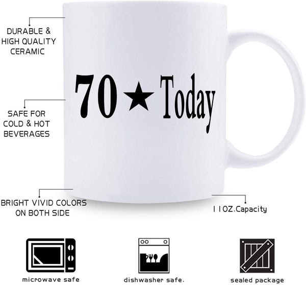 70th Birthday Gifts for Women - 1949 Birthday Gifts for Women, 70 Years Old Birthday Gifts Coffee Mug for Mom, Wife, Friend, Sister, Her, Colleague, Coworker - 11oz