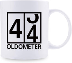 44th Birthday Gifts for Women - 1975 Birthday Gifts for Women, 44 Years Old Birthday Gifts Coffee Mug for Mom, Wife, Friend, Sister, Her, Colleague, Coworker, Oldometer Mug - 11oz