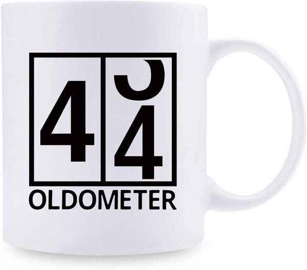 44th Birthday Gifts for Women - 1975 Birthday Gifts for Women, 44 Years Old Birthday Gifts Coffee Mug for Mom, Wife, Friend, Sister, Her, Colleague, Coworker, Oldometer Mug - 11oz