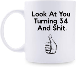 34th Birthday Gifts for Women - 1985 Birthday Gifts for Women, 34 Years Old Birthday Gifts Coffee Mug for Mom, Wife, Friend, Sister, Her, Colleague, Coworker - 11oz