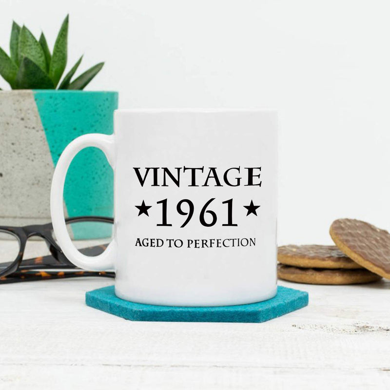 58th Birthday Gifts for Men - 1961 Birthday Gifts for Men, 58 Years Old Birthday Gifts Coffee Mug for Dad, Husband, Friend, Brother, Him, Colleague, Coworker - 11oz